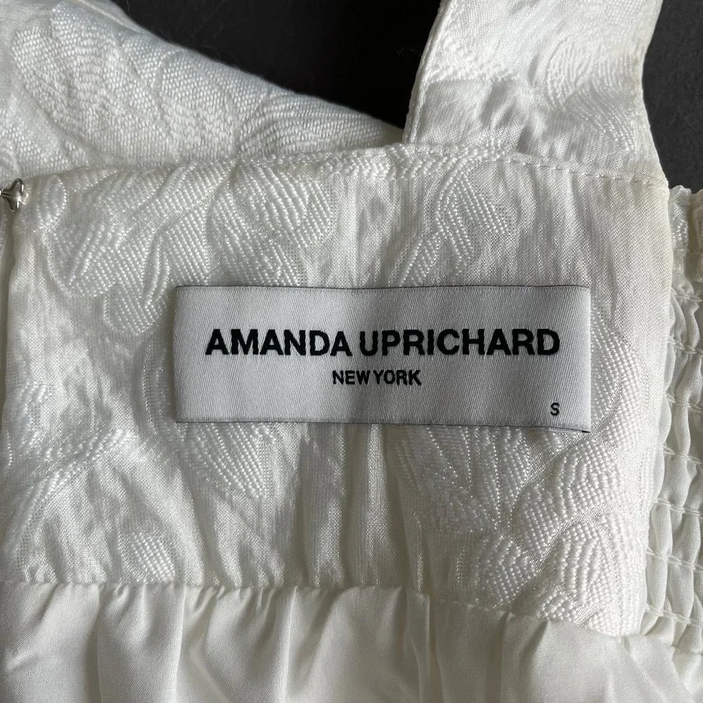Amanda Uprichard Mitzi Floral Jacquard Dress - White S - Picture 8 of 12
